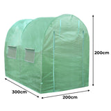 Polytunnel 25mm 3m x 2m mit Regale