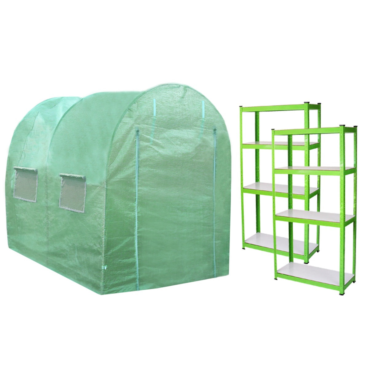 Polytunnel 25mm 4m x 2m mit Regale