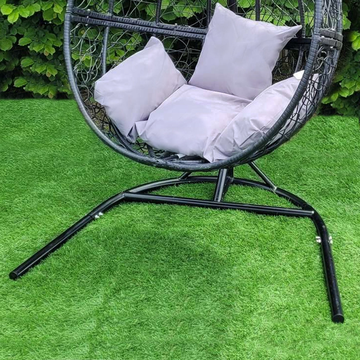 Polyrattan Hängesessel Schwarz