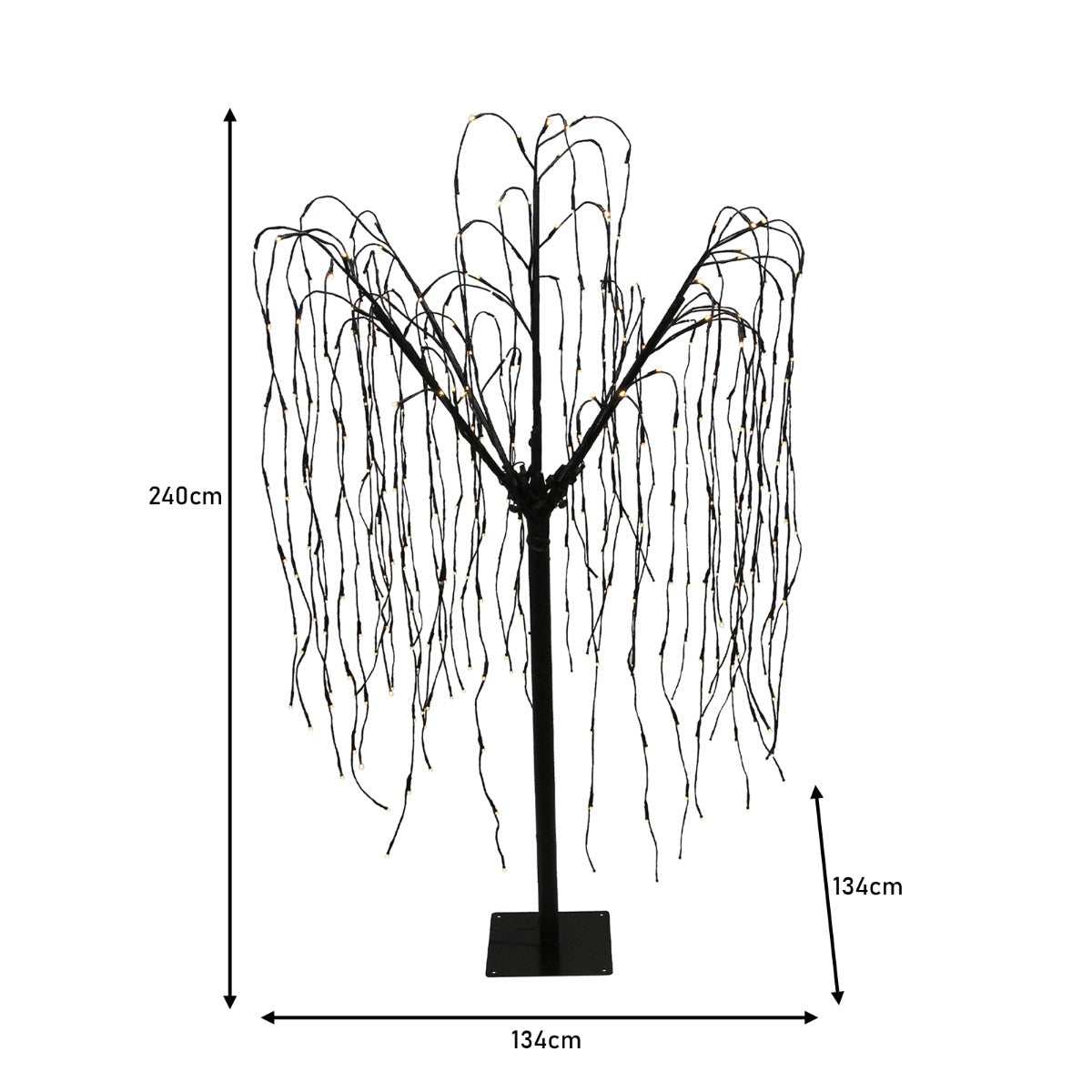 Trauerweide kaltweiß Weiß 240cm