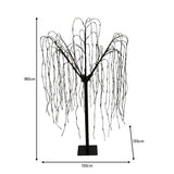 Trauerweide warmweiß Weiß 180cm