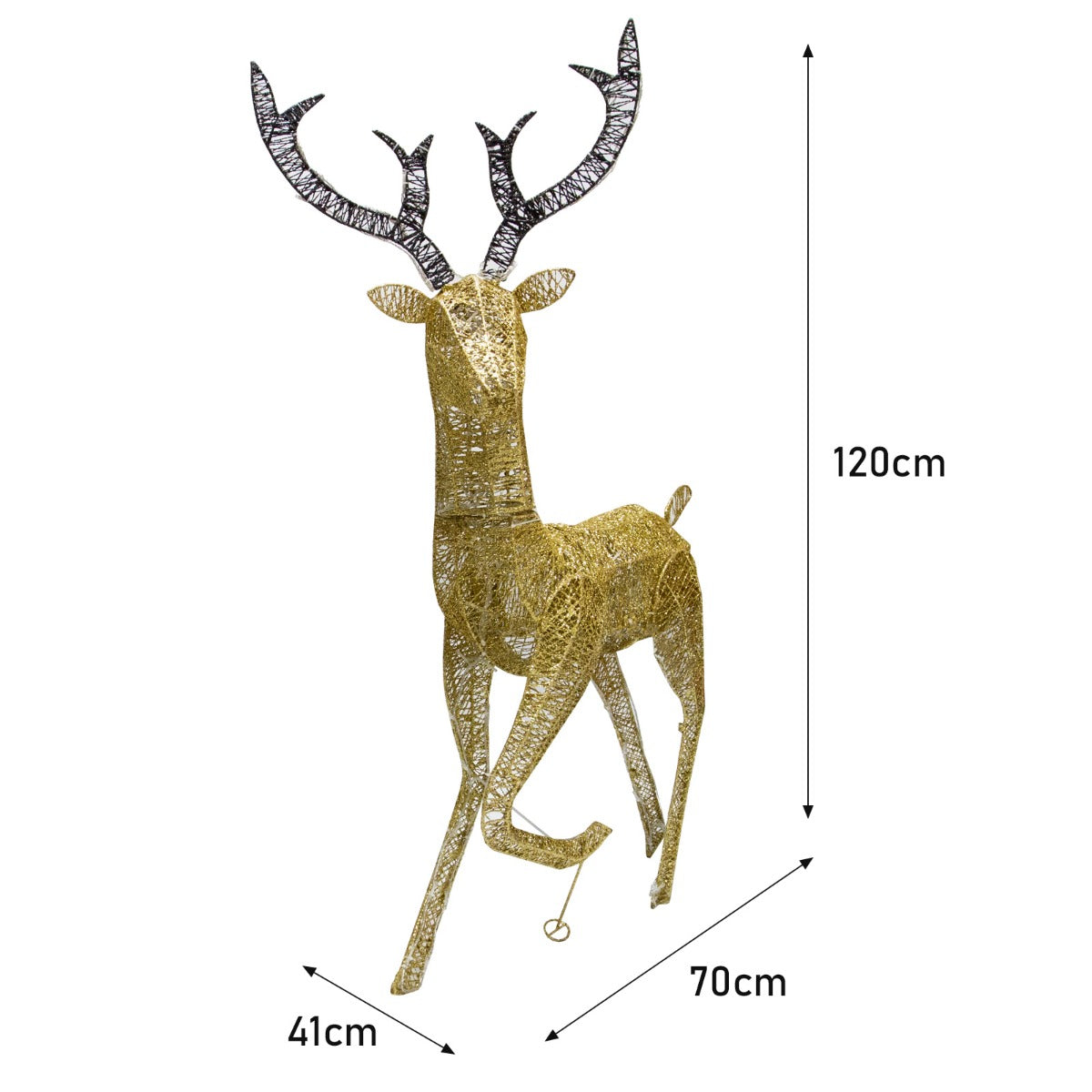 LED beleuchtete Rentiere - Reh 61cm & Hirsch 1,2m im Set