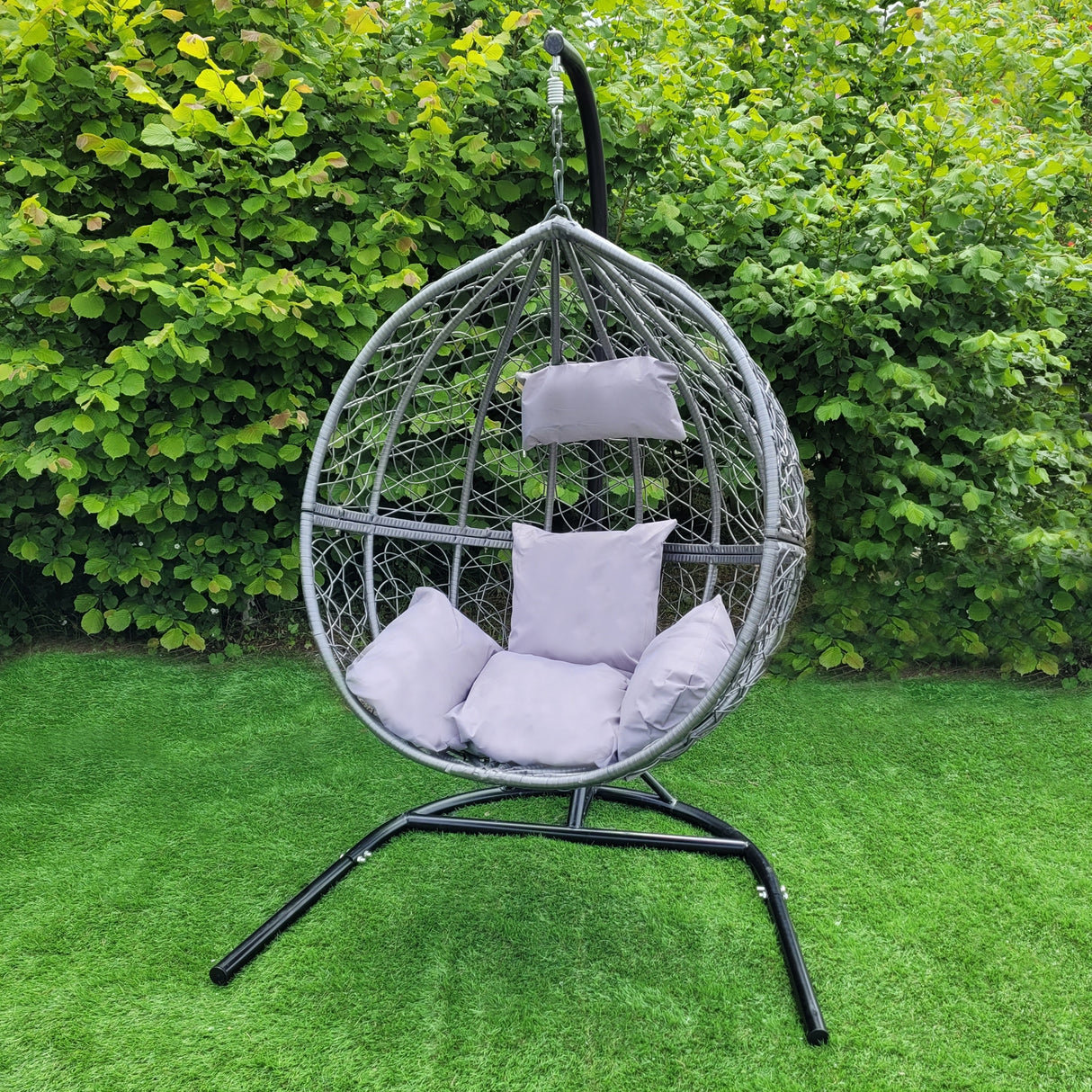 Polyrattan Hängesessel Grau