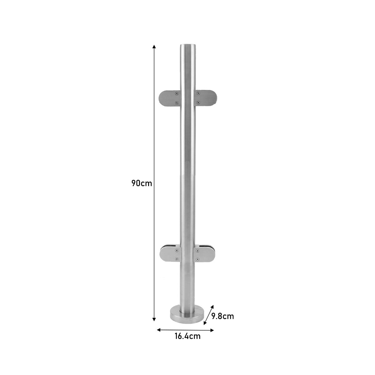 MonsterShop Balustrade Mittelpfosten Edelstahl, 90cm H